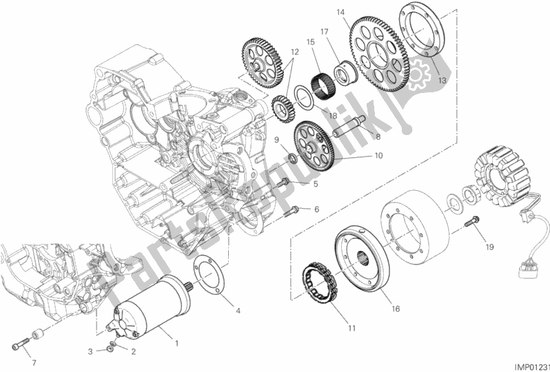 Todas las partes para Arranque Eléctrico Y Encendido de Ducati Monster 821 USA 2020